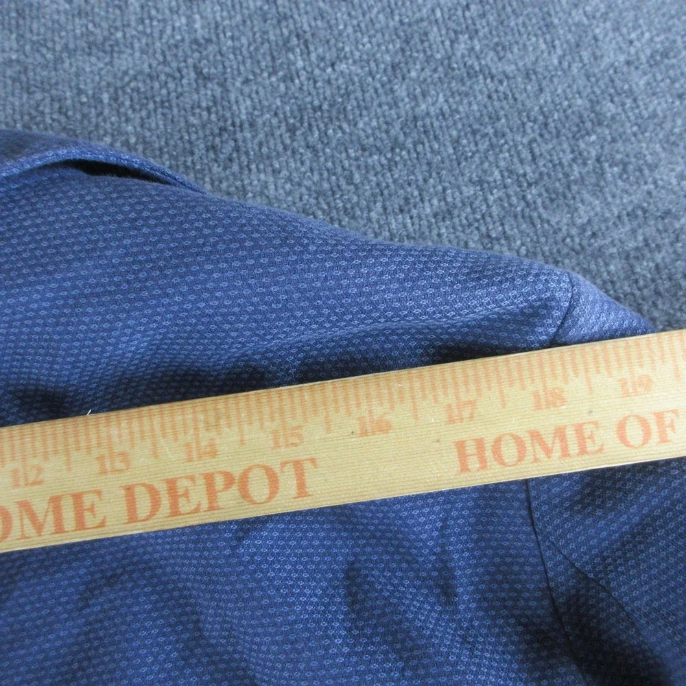 Charles Tyrwhitt Blazer Mens 40 Blue Cotton Slim Fit Sport Coat Weekend Jacket